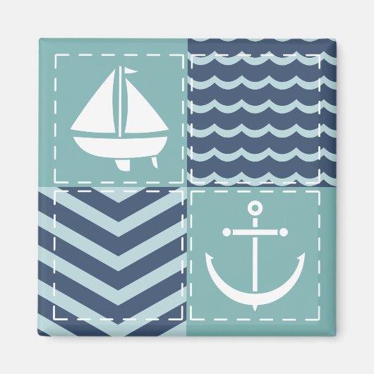 Nautische quiltmagneet magneet (Voorkant)