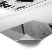 nautische radio zwart-wit poster (Hoek)