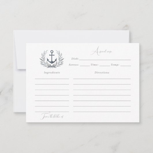 Nautische receptkaart bedankkaart (Voorkant)