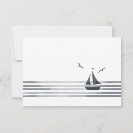 Nautische receptkaart bedankkaart (Achterkant)