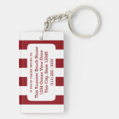 Nautische Red Stripe zeilboot Sleutelhanger (achterkant)