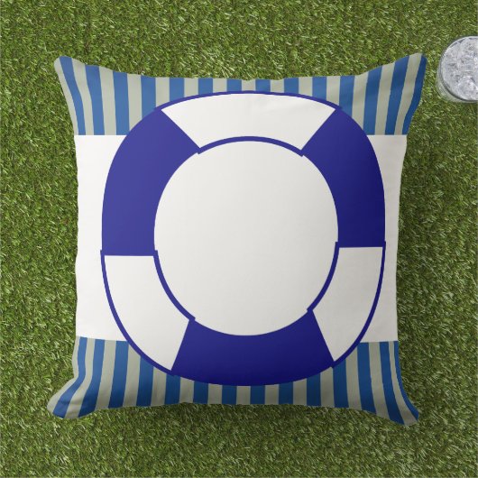 Nautische reddingsboei buitenkussen (Gras)