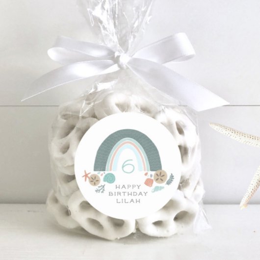 Nautische regenboog onder het Zee Ronde Sticker