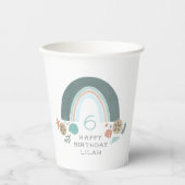 Nautische regenboog onder het Zee Seashell Verjaar Papieren Bekers (Voorkant)