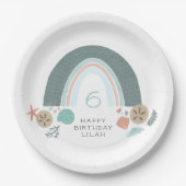 Nautische regenboog onder het Zee verjaardagsfeest Papieren Bordje (Voorkant)
