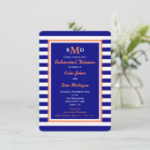 Nautische repetitie diner uitnodiging (Staand voorkant)