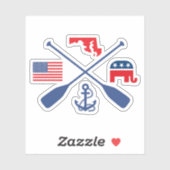 Nautische Republikeinse Sticker (Vel)