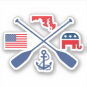 Nautische Republikeinse Sticker (Voorkant)