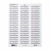 Nautische retouradres labels Chevron (Full Sheet)
