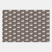 Nautische Retro Bruin en wit Schip Zeilboot Inpakpapier Vel (Voorkant 2)