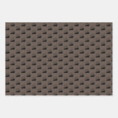 Nautische Retro Bruin en zwart Schip Zeilboot Inpakpapier Vel (Voorkant 3)