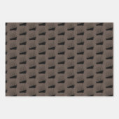 Nautische Retro Bruin en zwart Schip Zeilboot Inpakpapier Vel (Voorkant 2)