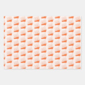 Nautische Retro  Oranje Schip Zeilboot Inpakpapier Vel (Voorkant)