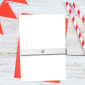 Nautische rode blauwe kreeft bruiloft monogram uitnodigingen wikkel