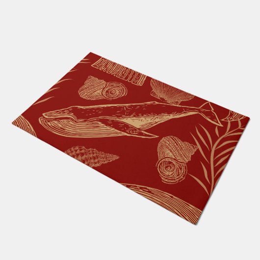 nautische rode deurmat (Schuin)