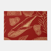 nautische rode deurmat (Voorkant)