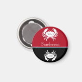 Nautische rode zwarte witte vaatwasmachine schoon  magneet (Voorkant / Achterkant)