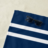 Nautische roeien blauw en wit nieuwigheden strandlaken (In situ)