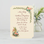  nautische romantische zeilboot met bloemen kaart (Staand voorkant)