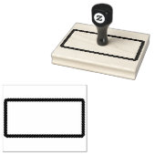 Nautische Rope Twist Cartoon Rechthoekrand Rubberstempel (Gestempeld)