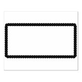 Nautische Rope Twist Cartoon Rechthoekrand Rubberstempel (Afrduk)