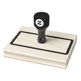 Nautische Rope Twist Cartoon Rechthoekrand Rubberstempel