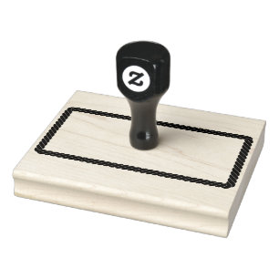 Nautische Rope Twist Cartoon Rechthoekrand Rubberstempel