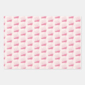 Nautische Roze en Witte Schip Zeilboot Inpakpapier Vel (Voorkant)