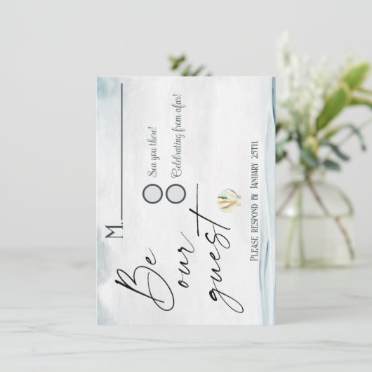 Nautische RSVP  Kaart (Staand voorkant)