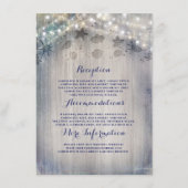 Nautische rustieke bruiloft informatie gast informatiekaartje (Voorkant)