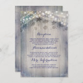 Nautische rustieke bruiloft informatie gast informatiekaartje (Voorkant / Achterkant)