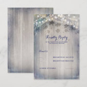 Nautische rustieke bruiloft RSVP (Voorkant / Achterkant)