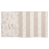 Nautische Sandy-Beige Hand-Drawn Seahorse Stripes Kussensloop (Voorkant)