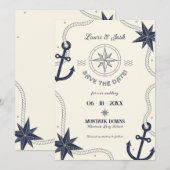 Nautische Save the Date Aankondiging (Voorkant / Achterkant)