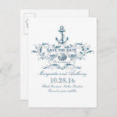 nautische save the date briefkaarten (Voorkant / Achterkant)
