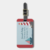 Nautische scène bagagelabel (Voorkant verticaal)