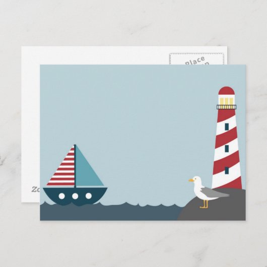 Nautische scène briefkaart (Voorkant / Achterkant)