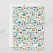 Nautische scène Kids verjaardagsfeestje uitnodigin Kaart (Achterkant)