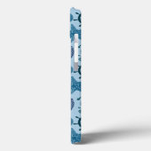 Nautische schaduwen van blauw patroon Case-Mate iPhone case (Achterkant / Links)