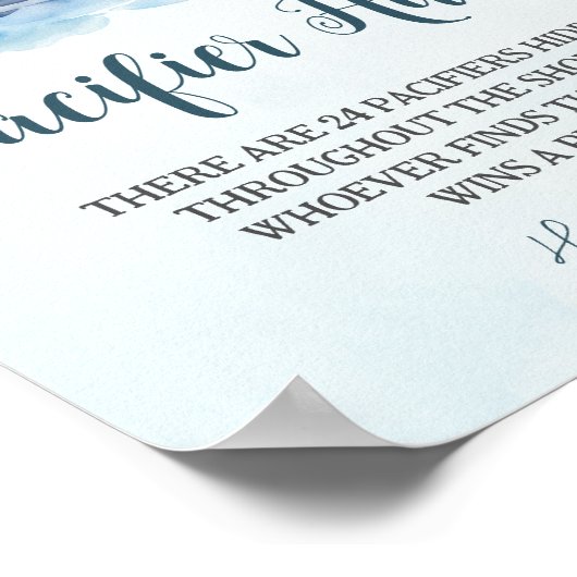 Nautische Schattige Sailor Teddy Bear Fopspeen Hun Poster (Hoek)