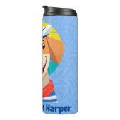 Nautische Schattigee Hondencadeaus voor booteigena Thermosbeker (Geroteerd rechts)