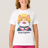 Nautische Schattigee kattencadeaus voor booteigena T-shirt (Voorkant)