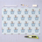 Nautische Schattigee teddybeer Blue Boat Het is ee Tissuepapier (Craft)