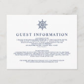 Nautische Scheepswiel Gastinformatie Informatiekaartje (Voorkant)