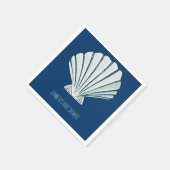 Nautische schelp servet (Hoek)