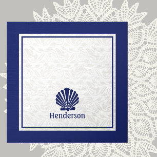 Nautische schelpen op de marine tegeltje