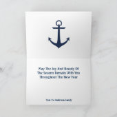 Nautische Schepen Wiel & Anker Aangepaste Foto & T Feestdagen Kaart (Binnen)