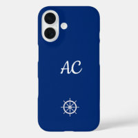 Nautische Schepen Wiel Blauw+Wit (Personaliseer)