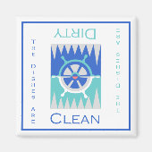 Nautische Schone of Vuile Vaatwasser Magneet (Voorkant)