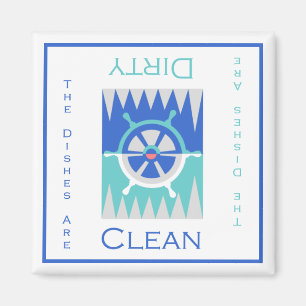 Nautische Schone of Vuile Vaatwasser Magneet